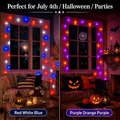 Red White Blue & Purple Orange