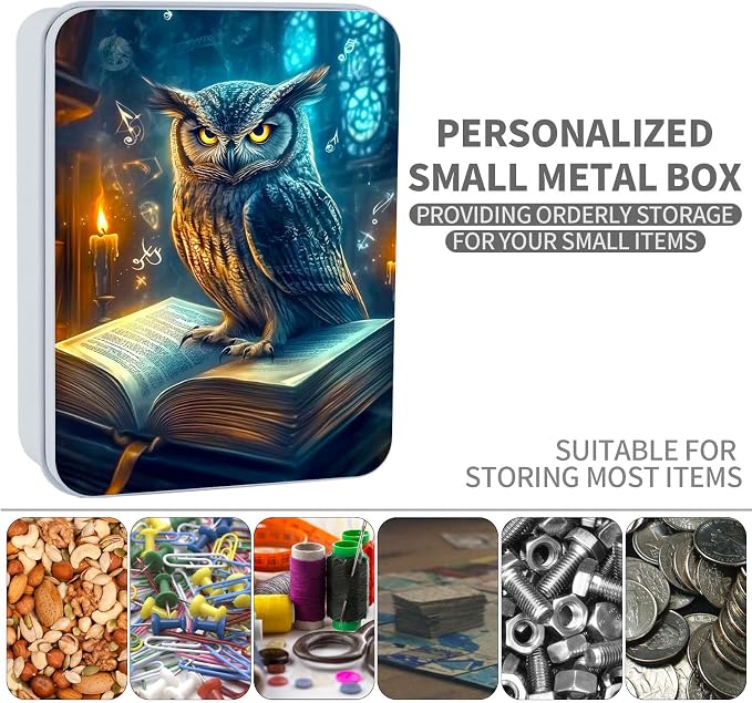 Owl Perched on Open Book