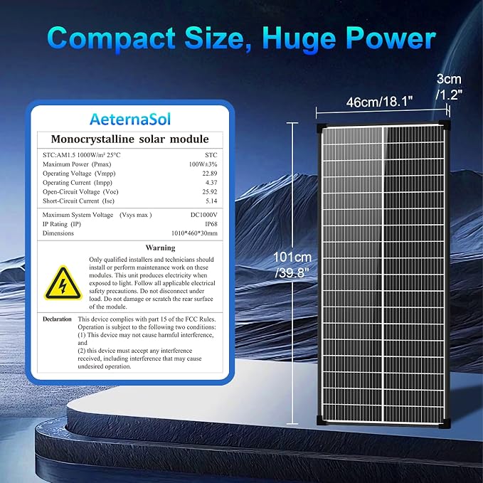 Bifacial 100W