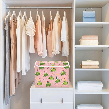 Pink Christmas Hats Frog