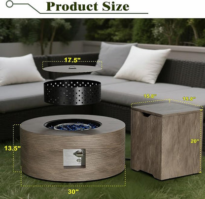 Brown with Wood Grain - 30'' Round Standard