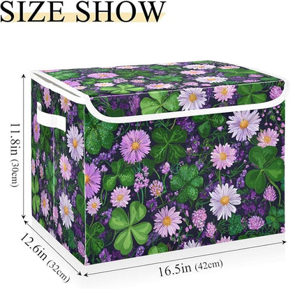 St. Patrick's Day Green Clovers Purple
