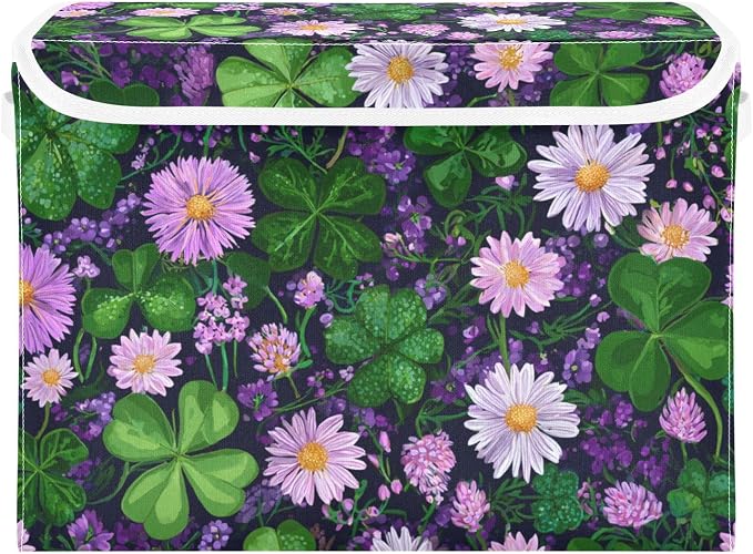 St. Patrick's Day Green Clovers Purple
