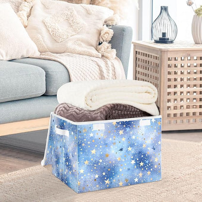 Blue Romantic Golden Stars