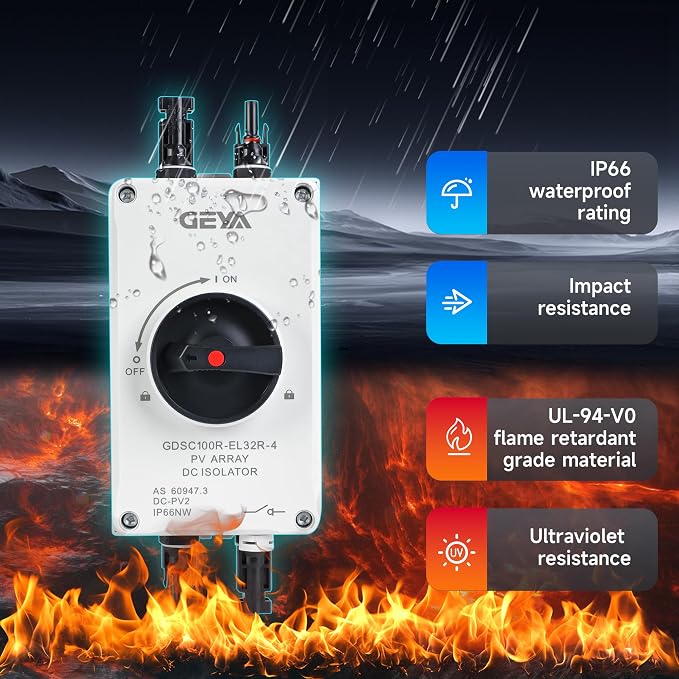 Solar Disconnect Switch with waterproof case