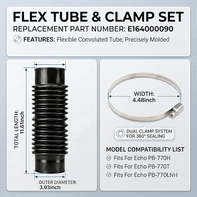 Blower Straps with E164000090 Tube