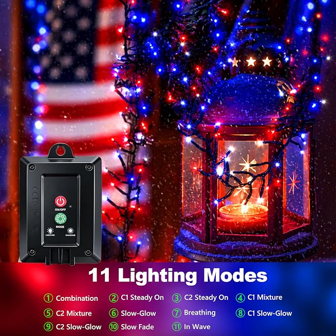 Red White Blue & Warm White