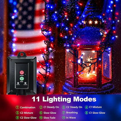 Red White Blue & Warm White