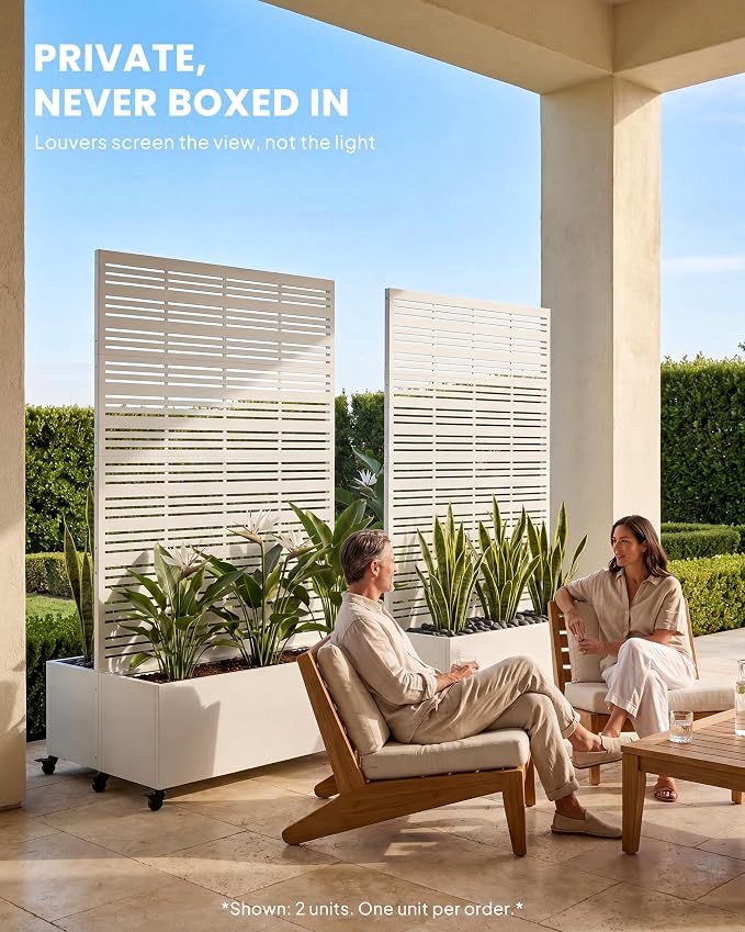 Dual Planter Box - Matte White