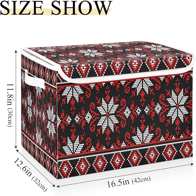 Ukrainian Embroidery Ornament Red Black