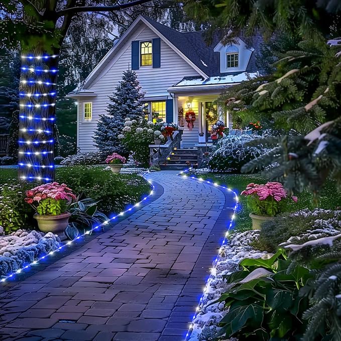 Blue and White