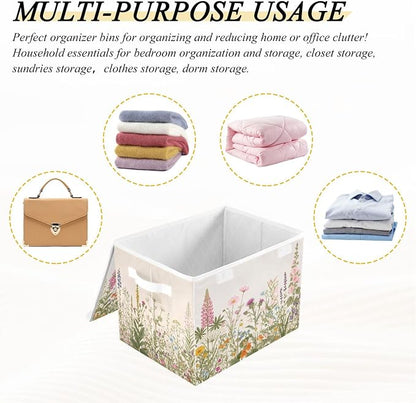 Vintage Colorful Herbs and Wild Flowers Floral