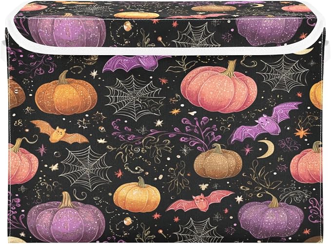 Black Pumpkins Stars Bats