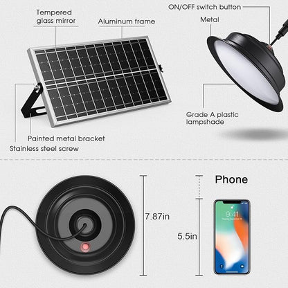 Dualhead solar pendant light