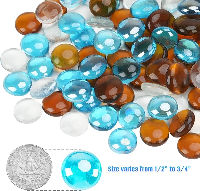 Caribbean Blue, Crystal Ice, Caramel