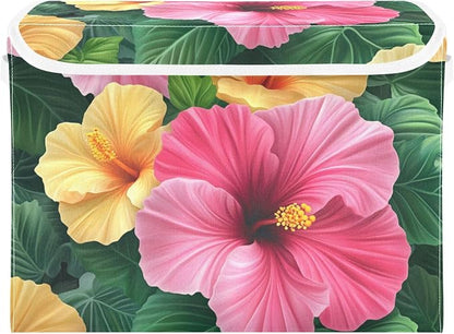 Bright Pink Yellow Hibiscus Flowers