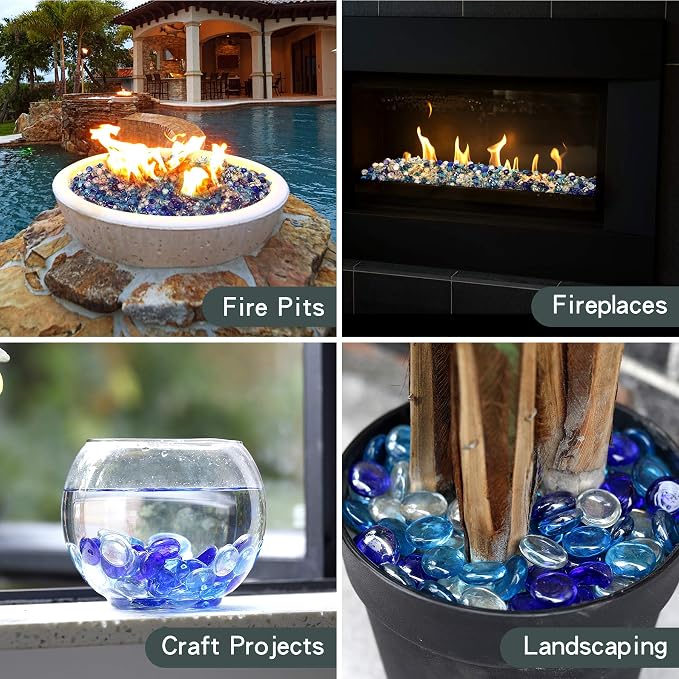 Cobalt Blue, Crystal Ice, Caribbean Blue