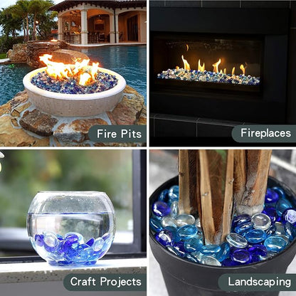 Cobalt Blue, Crystal Ice, Caribbean Blue
