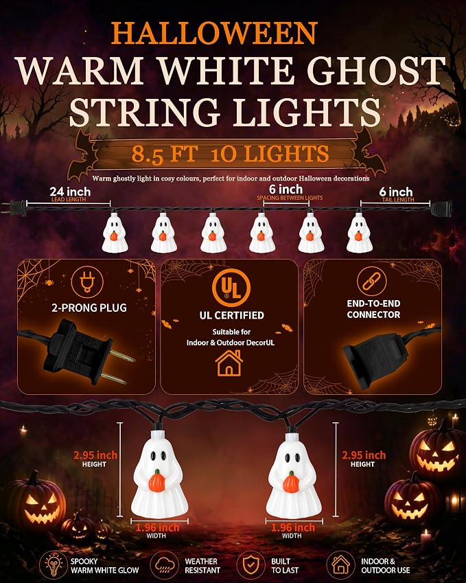 Ghost Pumpkin Light