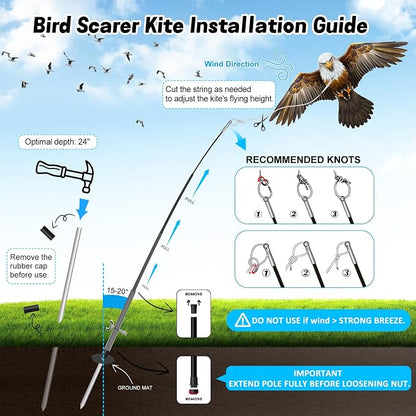 eagle kite with 4m pole