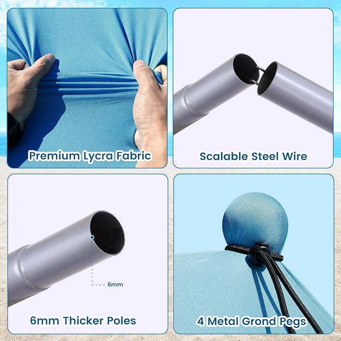Blue (10 x 10 FT 4 Pole)