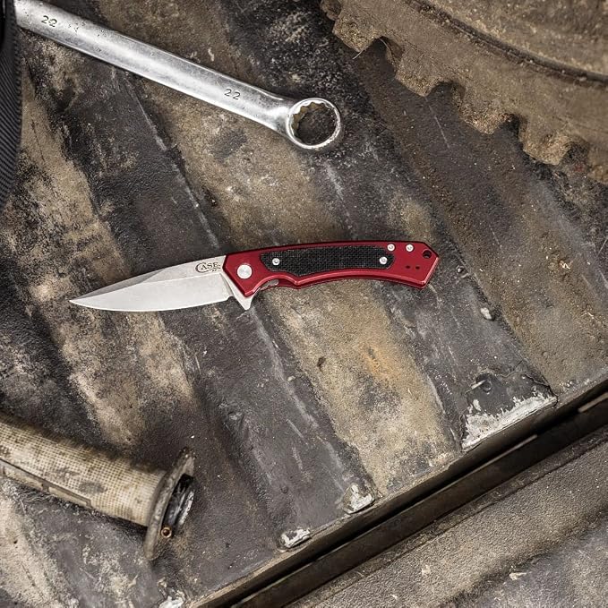 Red Anodized Aluminum, G10 Inlay