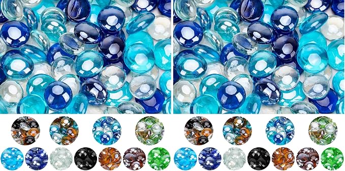 Cobalt Blue, Crystal Ice, Caribbean Blue