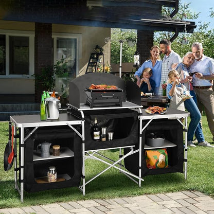 Black With Three Cupboard