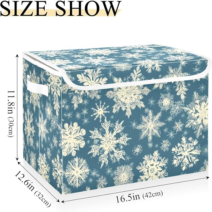 Pretty Christmas Snowflakes Blue