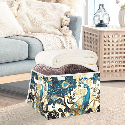 Beige Peacock Paisley Retro
