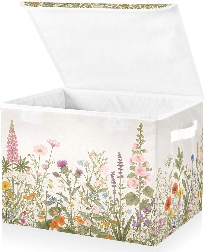 Vintage Colorful Herbs and Wild Flowers Floral
