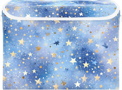 Blue Romantic Golden Stars