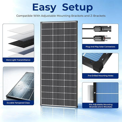 1200w Bifacial solar panels