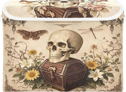 Skull Butterfly Flowers