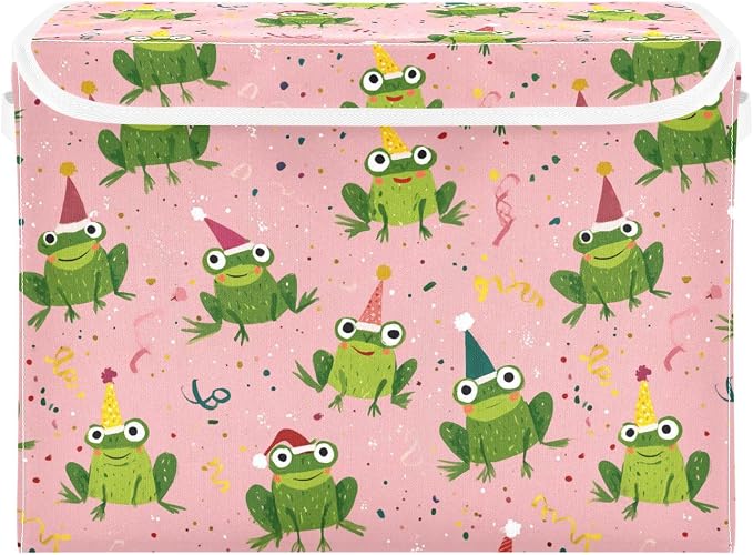 Pink Christmas Hats Frog