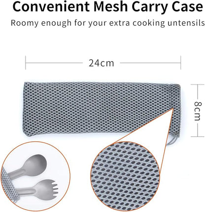 Titanium Long Spork and Spoon