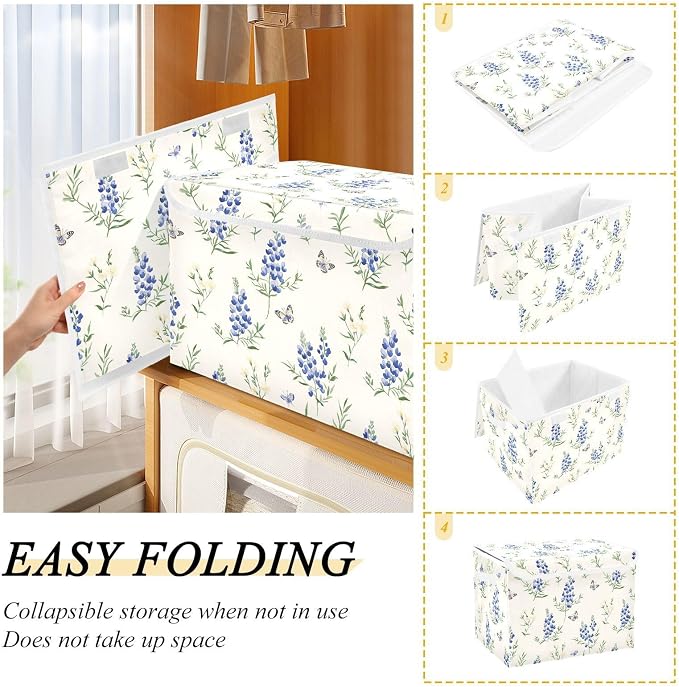 Bluebonnet Butterfly Simple White