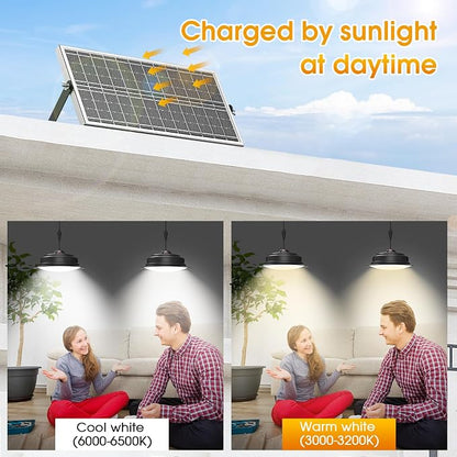 Dualhead solar pendant light