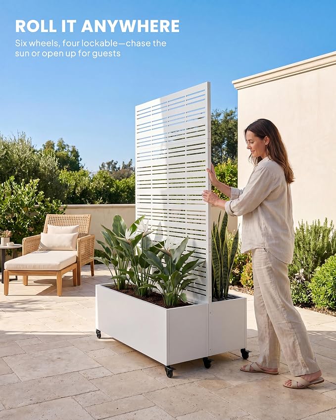 Dual Planter Box - Matte White