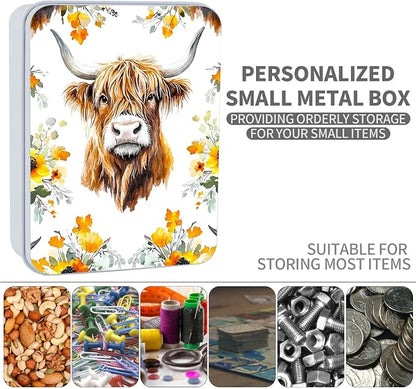 Watercolor Floral Highland Cow