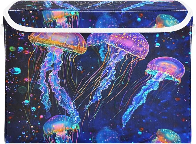 Ocean Jellyfishes Bubbles and Starfishes