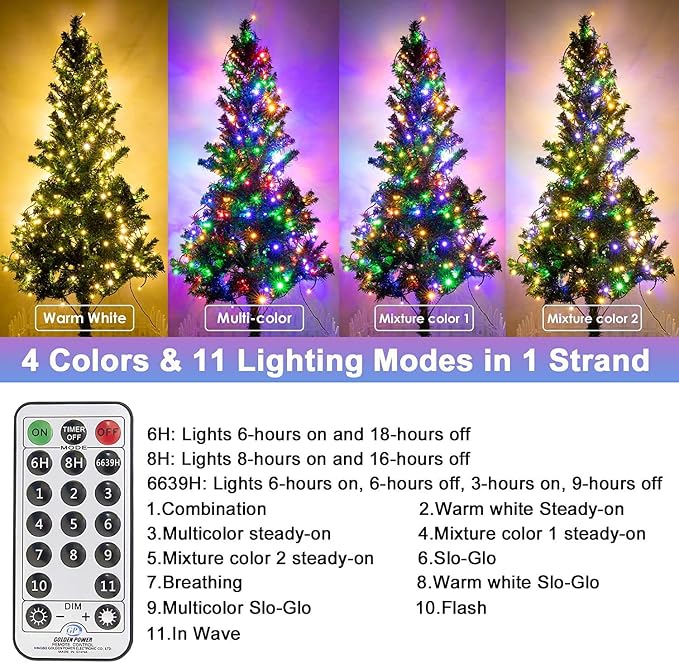 800LED Warm White+Multi-Color