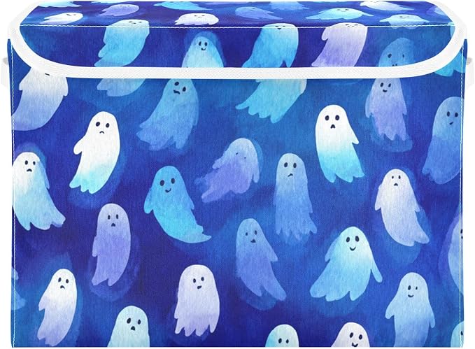 Deep Blue Halloween Ghosts