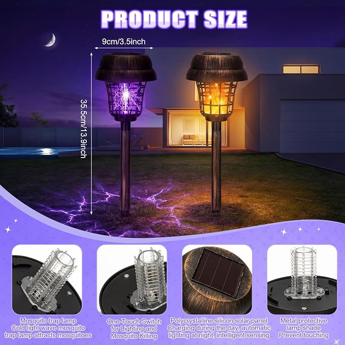 Purple and Fire Effect Light, Black