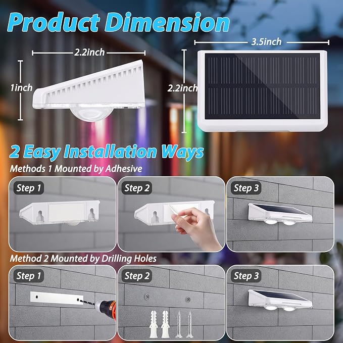 White-3000K / 6 RGB Colors