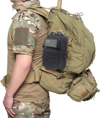Black- 2pack backpack-style pouches