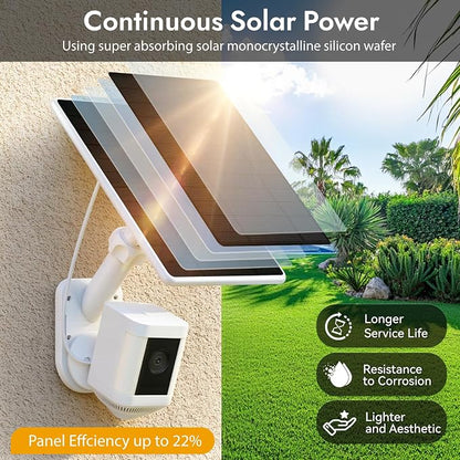 White Solar Panel for Ring Camera