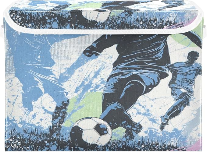 Blue Soccer Player Ball Splash