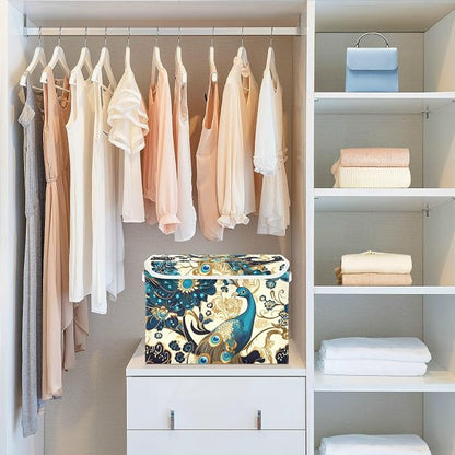 Beige Peacock Paisley Retro