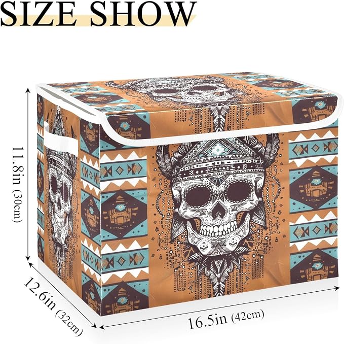 Indian Tribal Geometric Skulls
